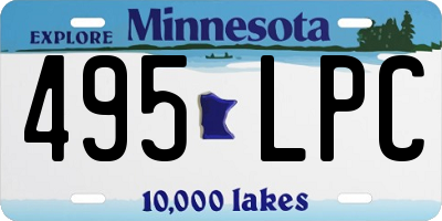 MN license plate 495LPC