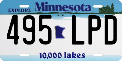 MN license plate 495LPD