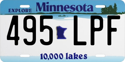 MN license plate 495LPF