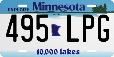 MN license plate 495LPG