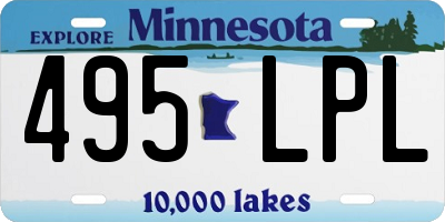 MN license plate 495LPL
