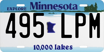 MN license plate 495LPM