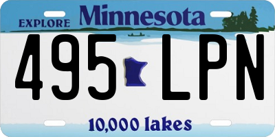 MN license plate 495LPN