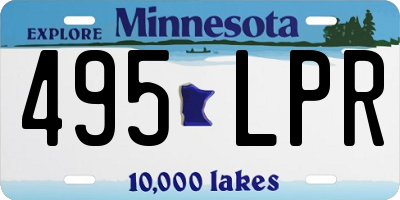 MN license plate 495LPR