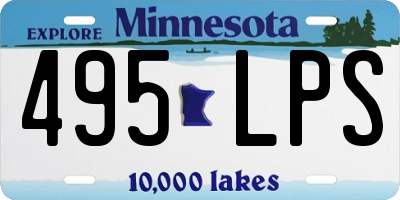 MN license plate 495LPS