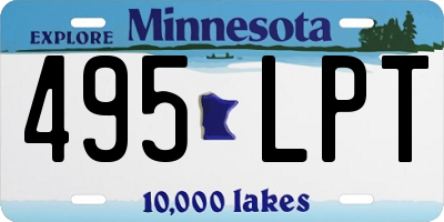 MN license plate 495LPT
