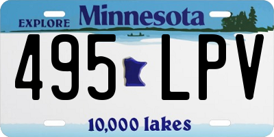 MN license plate 495LPV