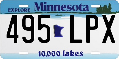 MN license plate 495LPX