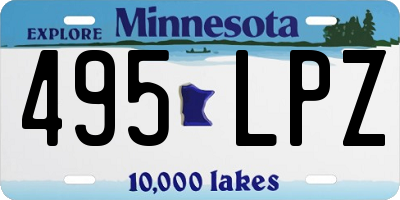 MN license plate 495LPZ