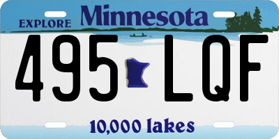 MN license plate 495LQF