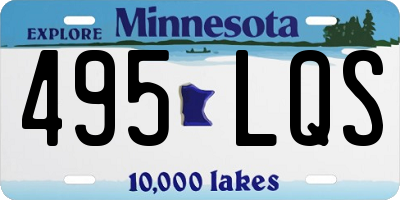 MN license plate 495LQS