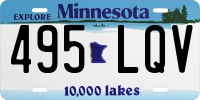 MN license plate 495LQV