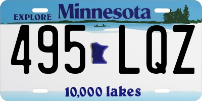 MN license plate 495LQZ