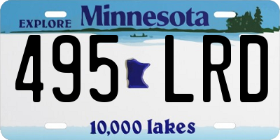 MN license plate 495LRD