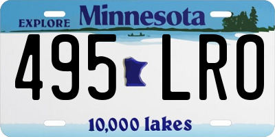 MN license plate 495LRO