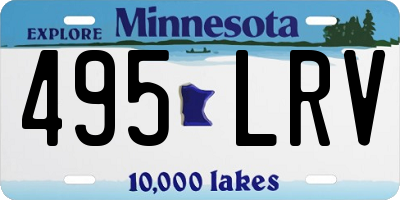 MN license plate 495LRV