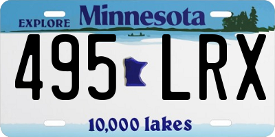 MN license plate 495LRX