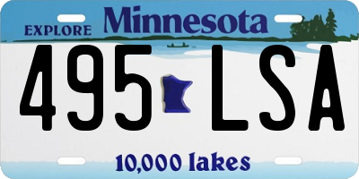 MN license plate 495LSA