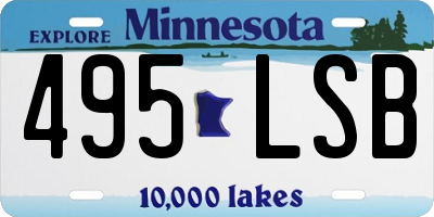 MN license plate 495LSB
