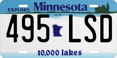 MN license plate 495LSD