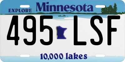 MN license plate 495LSF