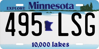 MN license plate 495LSG