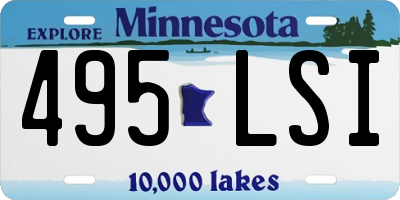 MN license plate 495LSI