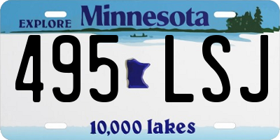 MN license plate 495LSJ