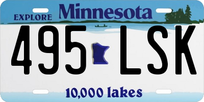 MN license plate 495LSK