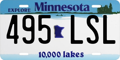 MN license plate 495LSL