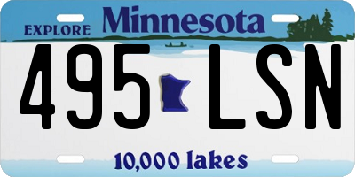 MN license plate 495LSN