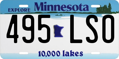 MN license plate 495LSO