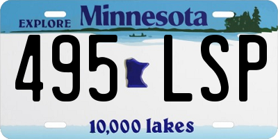 MN license plate 495LSP