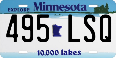MN license plate 495LSQ