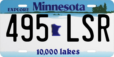 MN license plate 495LSR
