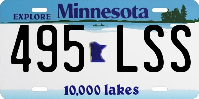 MN license plate 495LSS