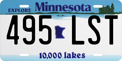 MN license plate 495LST