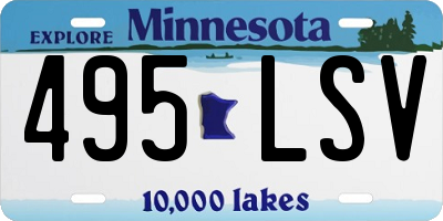 MN license plate 495LSV