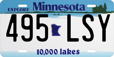 MN license plate 495LSY
