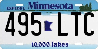 MN license plate 495LTC