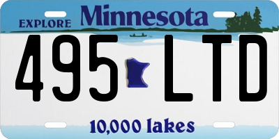 MN license plate 495LTD