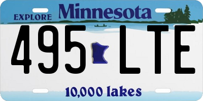 MN license plate 495LTE