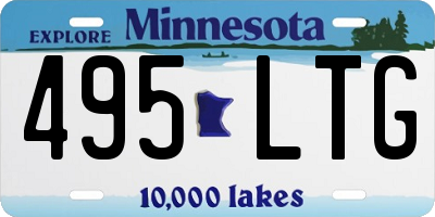 MN license plate 495LTG