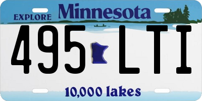 MN license plate 495LTI