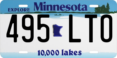 MN license plate 495LTO