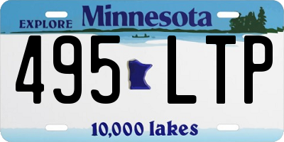 MN license plate 495LTP