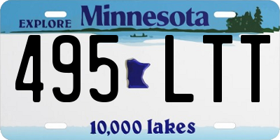 MN license plate 495LTT