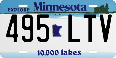 MN license plate 495LTV