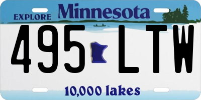 MN license plate 495LTW
