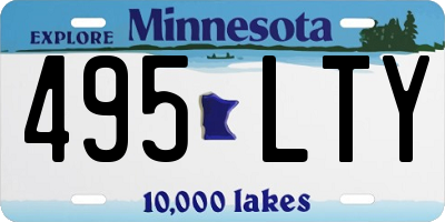 MN license plate 495LTY